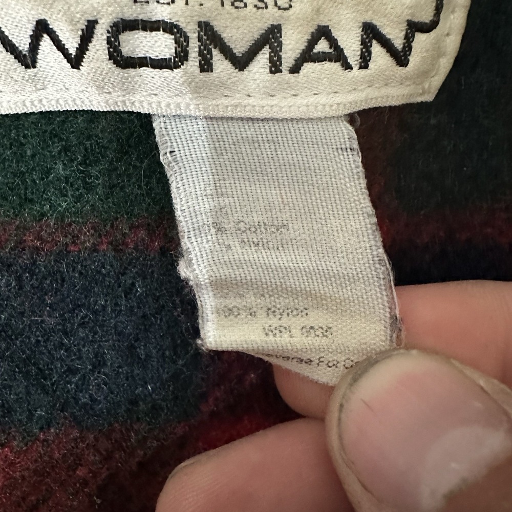Vintage Woolrich Navy Wool Blend Lined Jacket Women's Size M - Picture 7 of 10